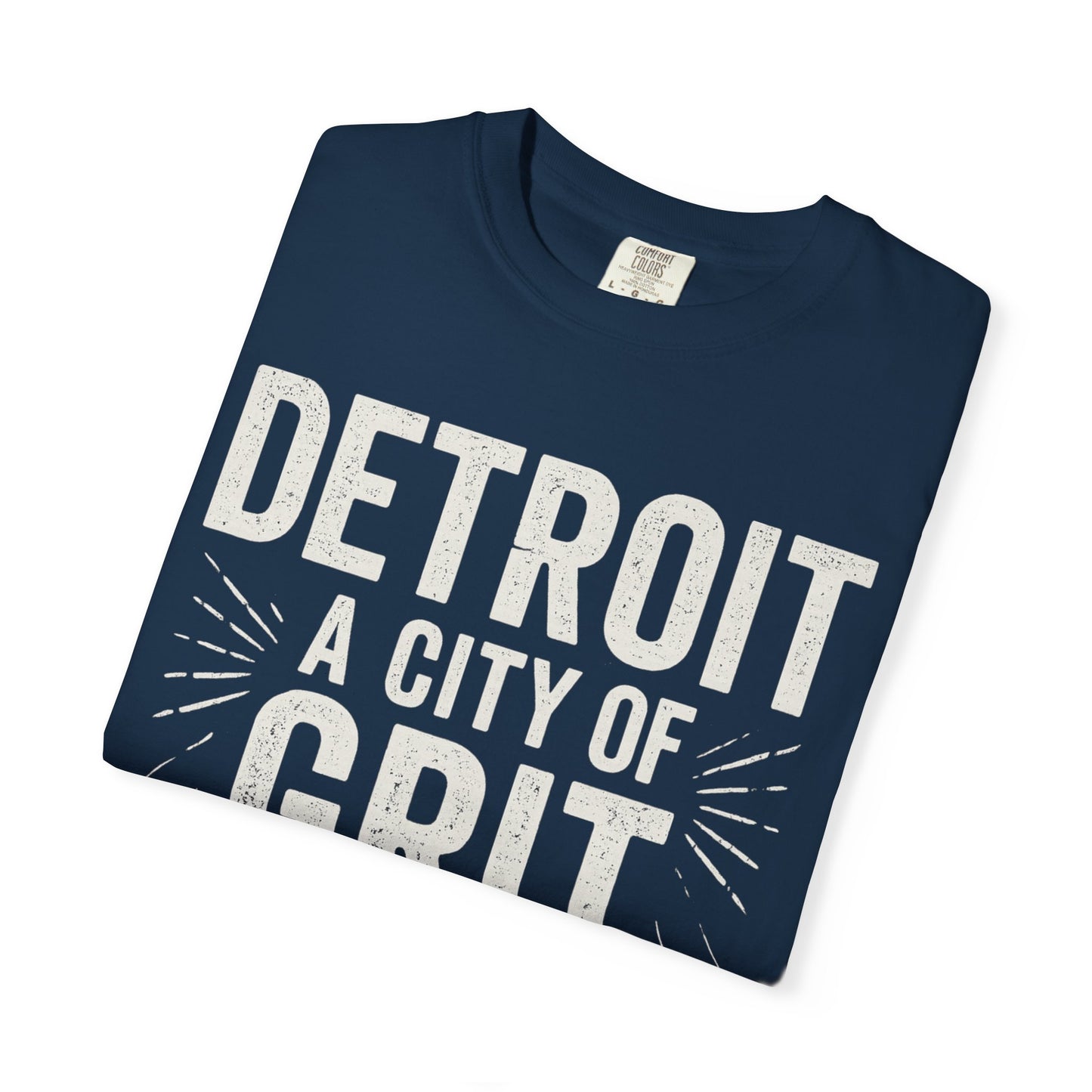 Detroit Grit Hustle Heart T-Shirt, Unisex Tee, Casual Wear, Gift for Detroit Fans, Inspirational City Shirt