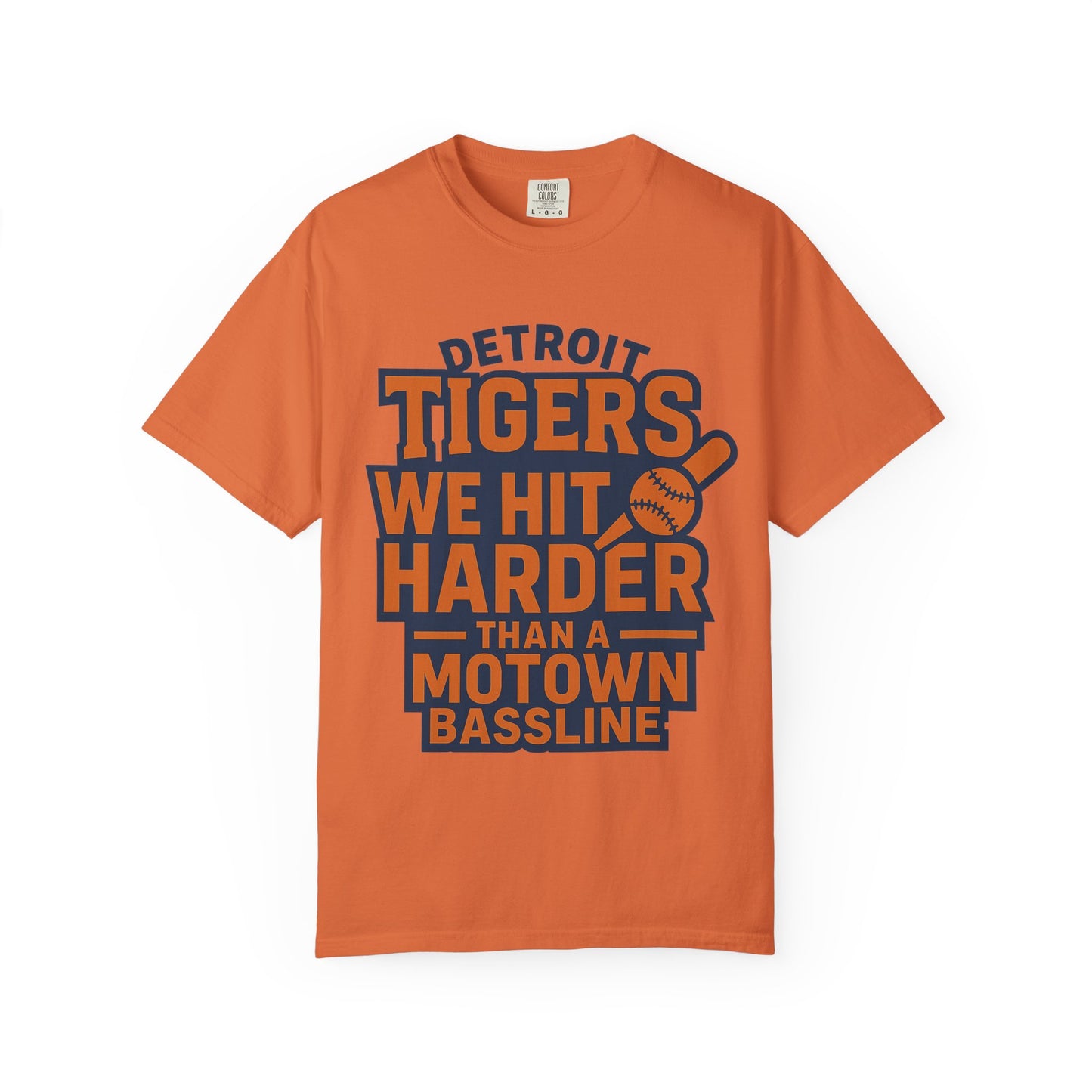 Detroit Tigers Baseball Tee, Unisex Garment-Dyed T-shirt, Motown Music Fan Gift, Vintage Sportswear, Baseball Season Apparel