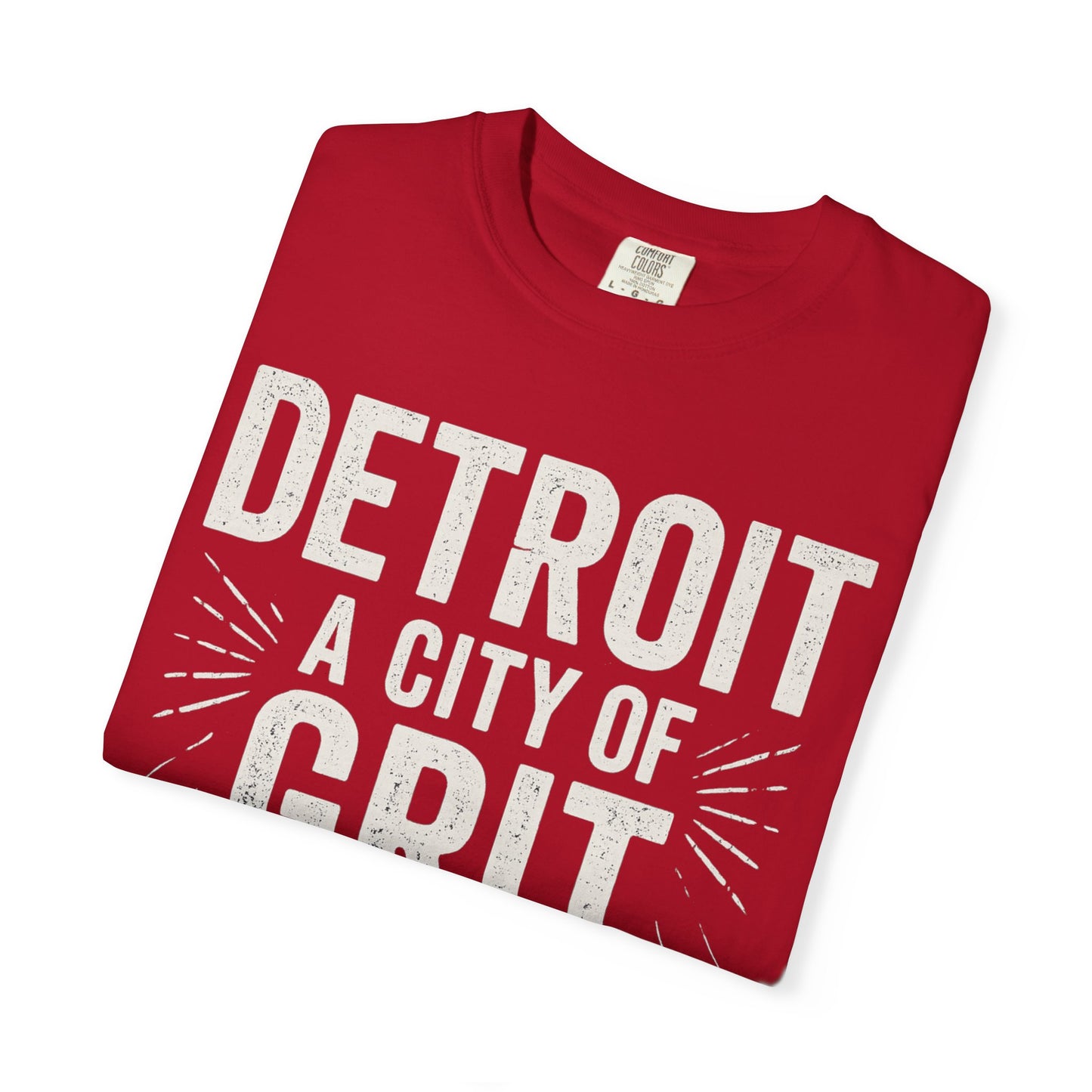 Detroit Grit Hustle Heart T-Shirt, Unisex Tee, Casual Wear, Gift for Detroit Fans, Inspirational City Shirt