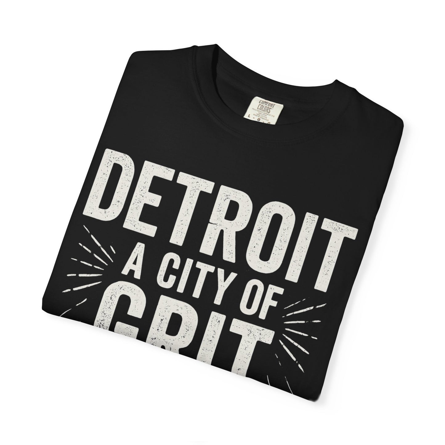 Detroit Grit Hustle Heart T-Shirt, Unisex Tee, Casual Wear, Gift for Detroit Fans, Inspirational City Shirt