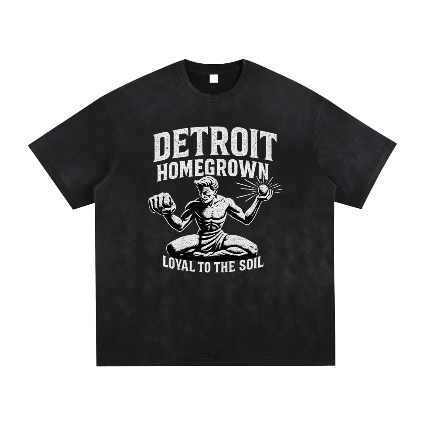 Detroit Homegrown Vintage Washed Hand-Frayed T-Shirt