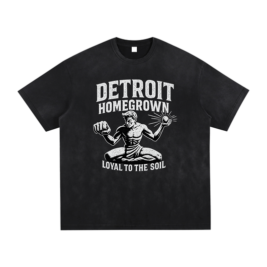 Detroit Homegrown Vintage Washed Hand-Frayed T-Shirt